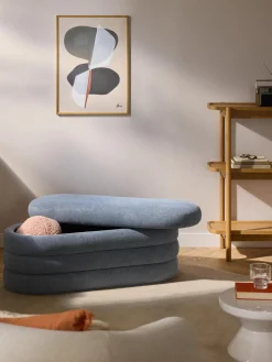 Banco tapizado con espacio de almacenamiento Alto