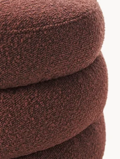 Banco tapizado en tejido bouclé Alto