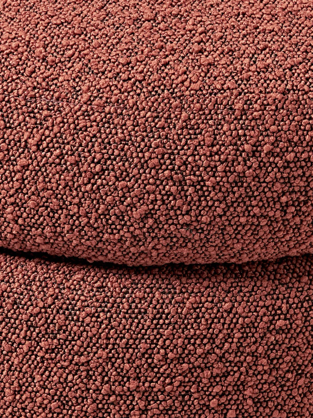 Banco tapizado en tejido bouclé con espacio de almacenaje Alto