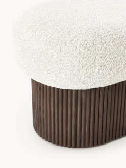 Banco tapizado en tejido borreguillo bouclé con espacio de almacenamiento Nala