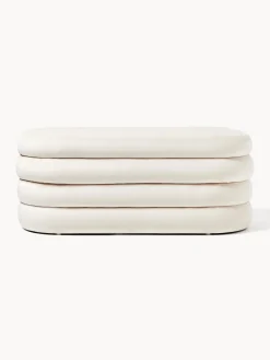 Banco tapizado en terciopelo con espacio de almacenaje Alto