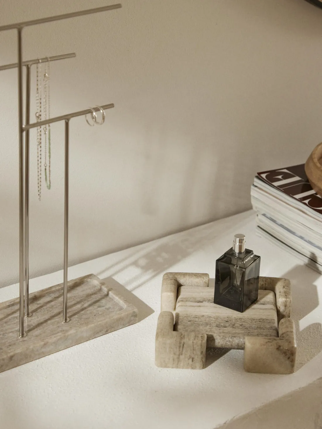 Bandeja decorativa de mármol Knud