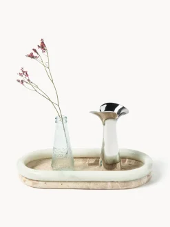 Bandeja decorativa de mármol Maba