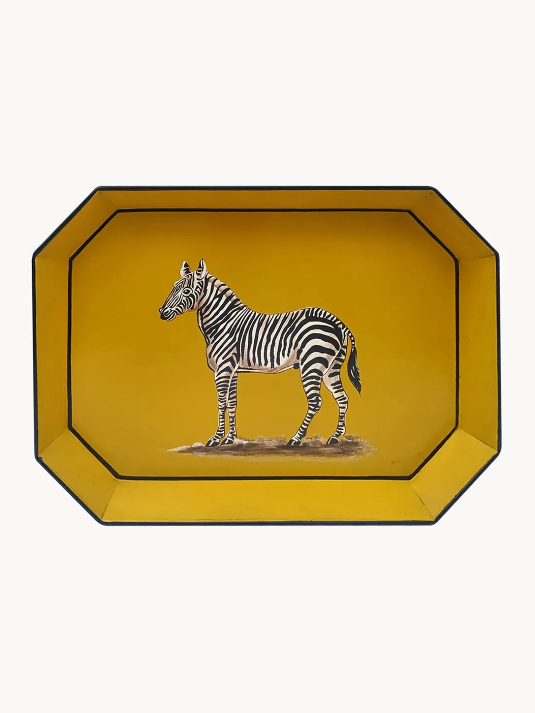 Bandeja decorativa pintada a mano Flora