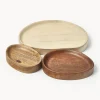Bandejas decorativas de madera de mango Oda, 3 uds.