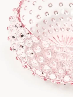 Bol de vidrio soplado Hobnail