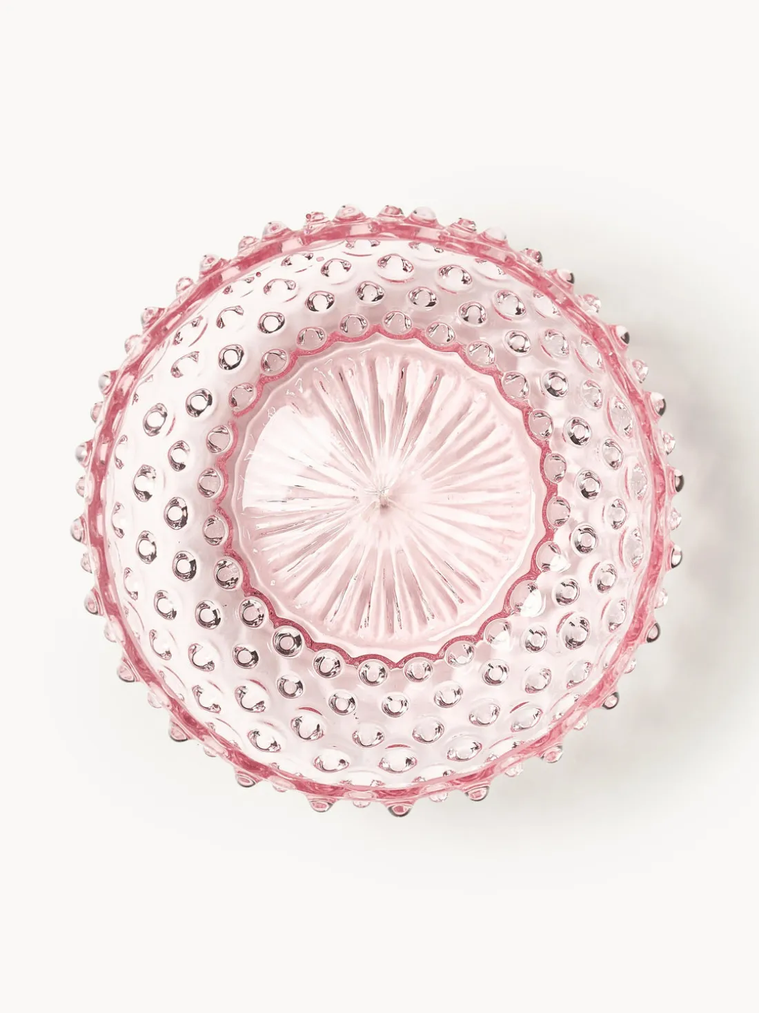 Bol de vidrio soplado Hobnail