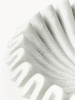 Bol decorativo artesanal de mármol Santorini, Ø 18 cm