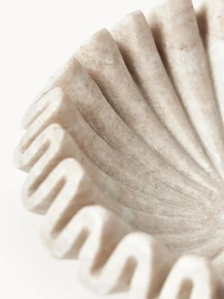 Bol decorativo artesanal de mármol Santorini, Ø 18 cm