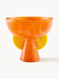 Bol decorativo artesanal en look mármol Como