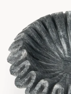 Bol decorativo artesanal de mármol Santorini, Ø 18 cm