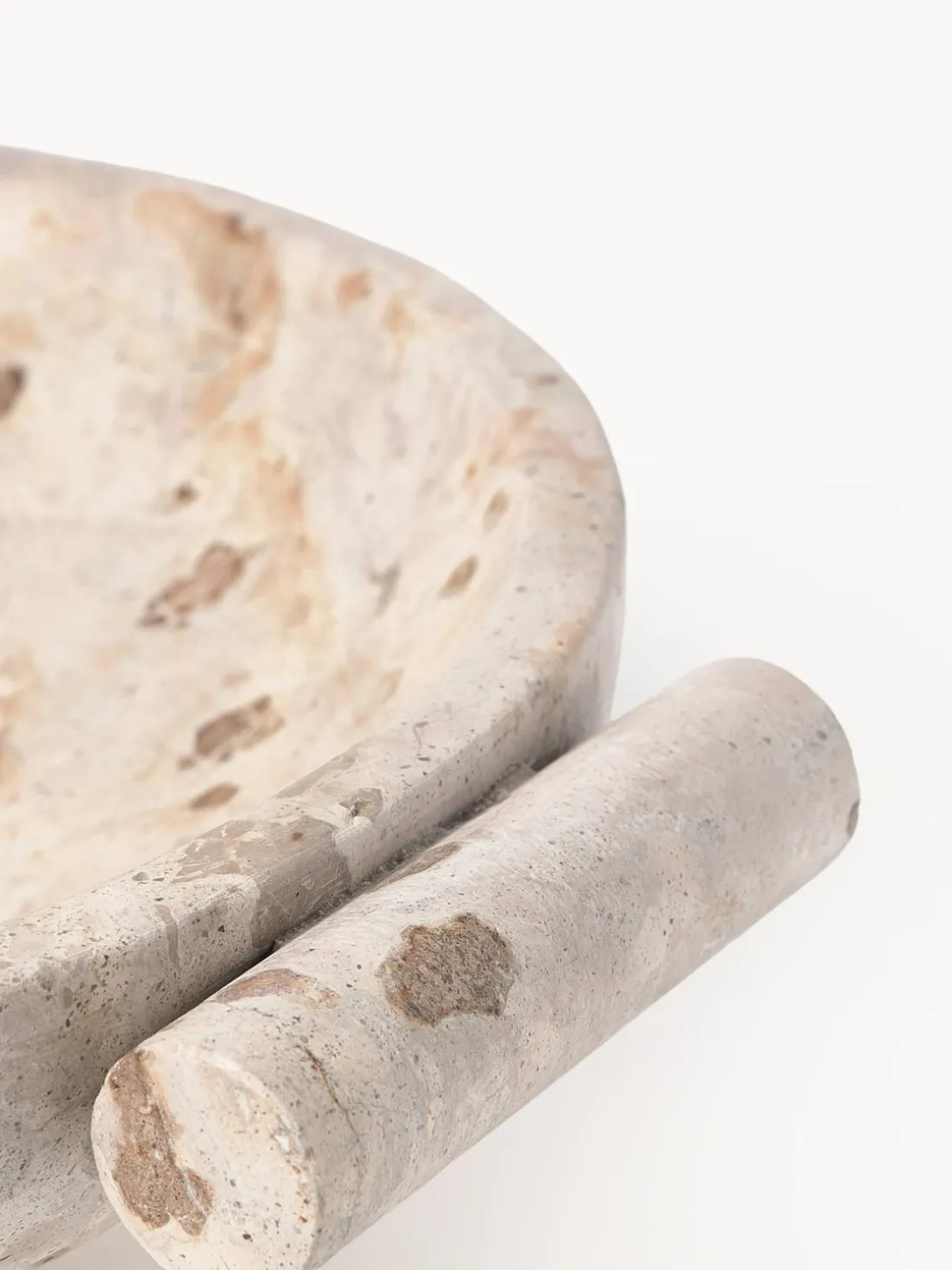 Bol decorativo de mármol Fossil, 10 cm