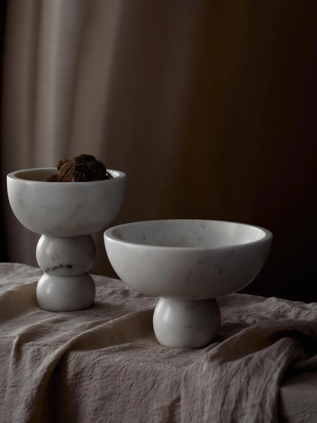 Bol decorativo pequeño de mármol Levi