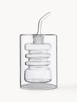 Botella artesanal de vinagre y aceite Rings, Al 16 cm