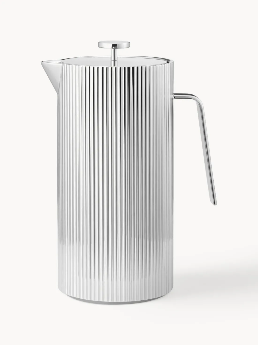 Cafetera de acero inoxidable con estructura ranurada Bernadotte