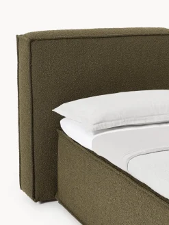 Cama continental en tejido bouclé Lennon