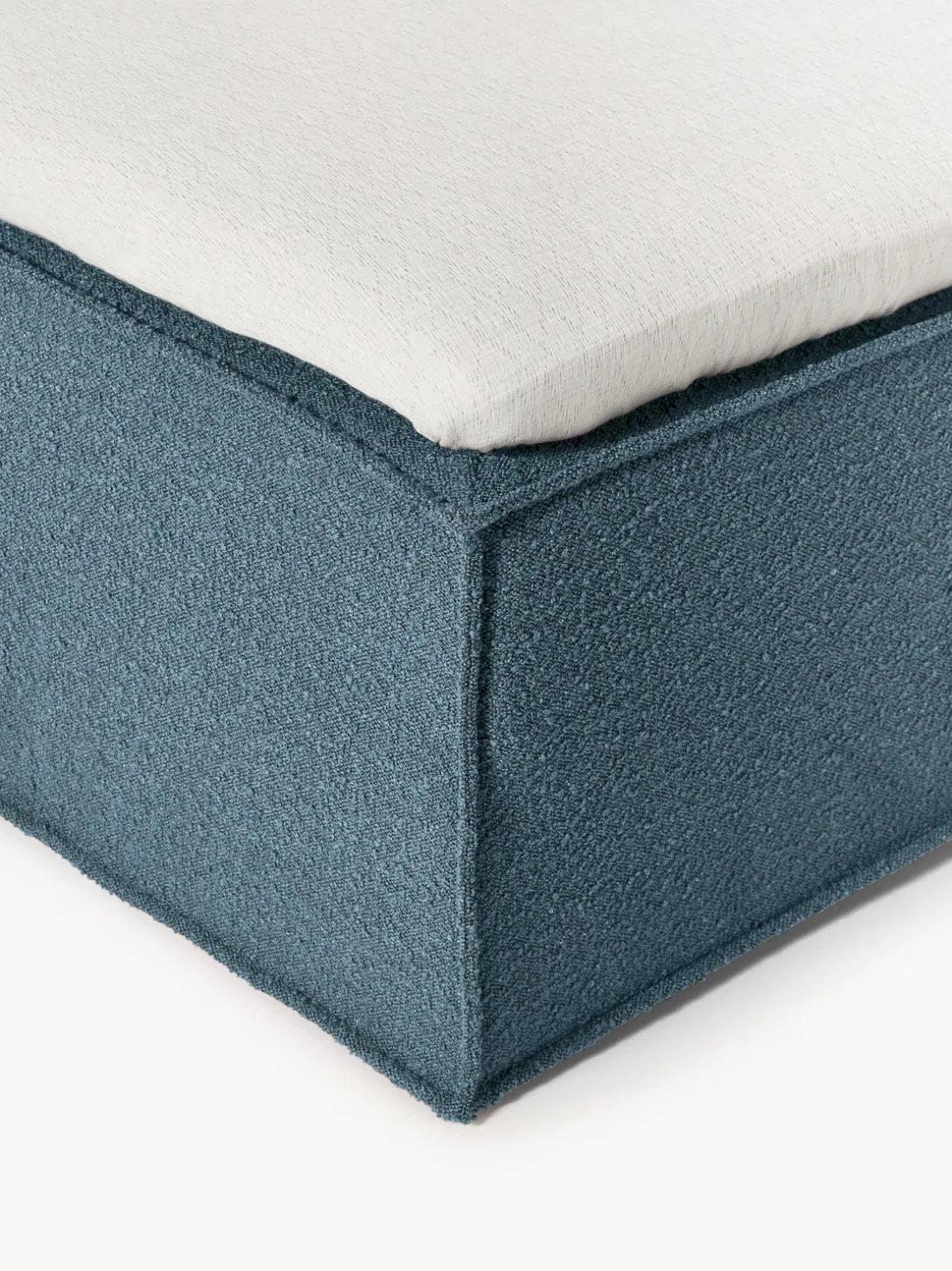 Cama continental en tejido bouclé Lennon