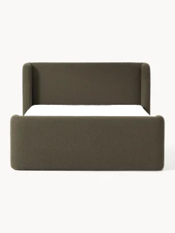 Cama continental en tejido bouclé Perla