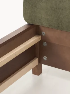 Cama de madera con cabecero tapizado y cajones Santiago