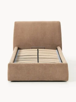 Cama individual tapizada con espacio de almacenamiento Cloud