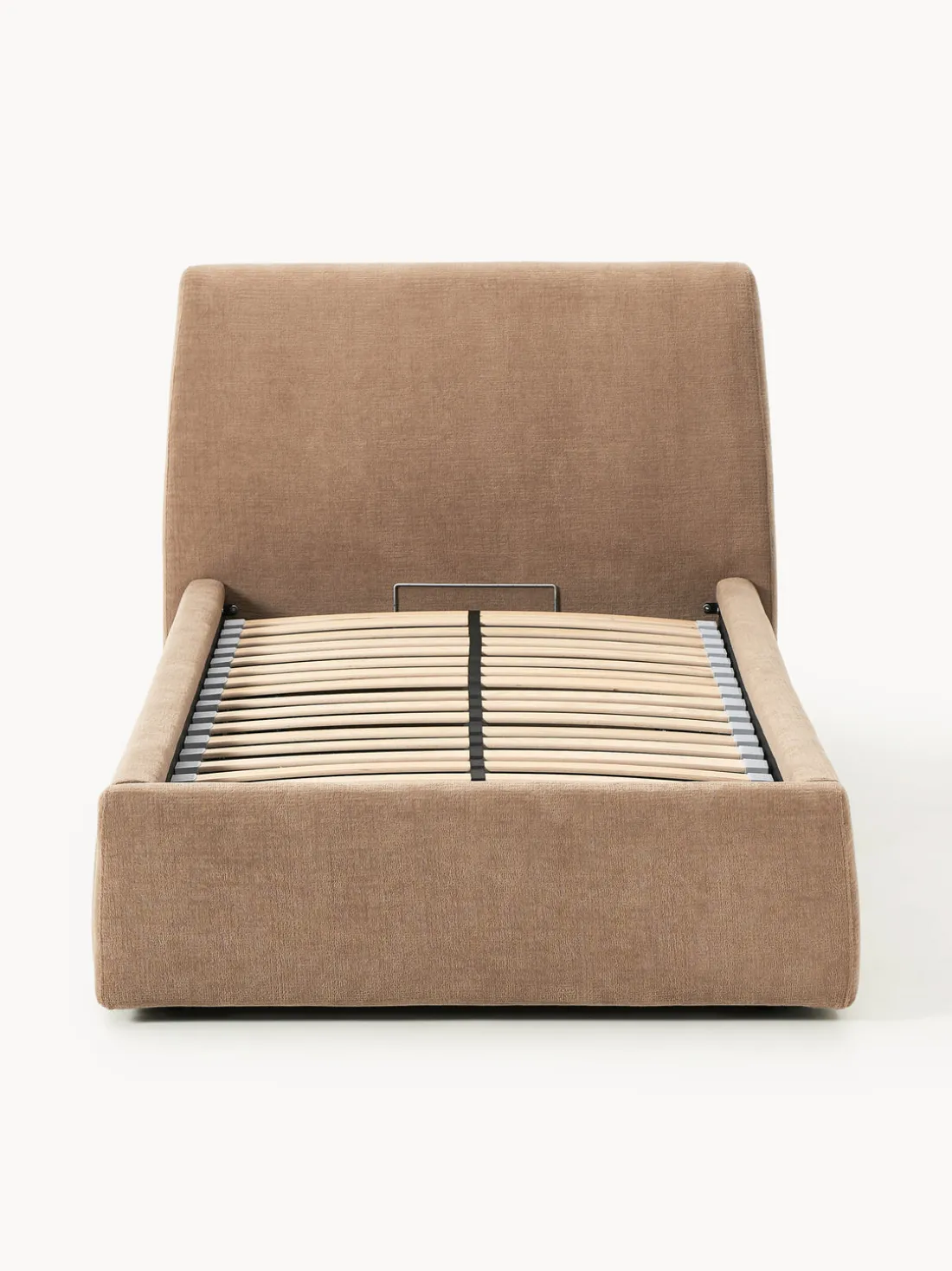 Cama individual tapizada con espacio de almacenamiento Cloud