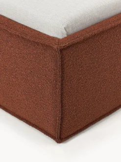 Cama individual tapizada en tejido bouclé con espacio de almacenamiento Dream