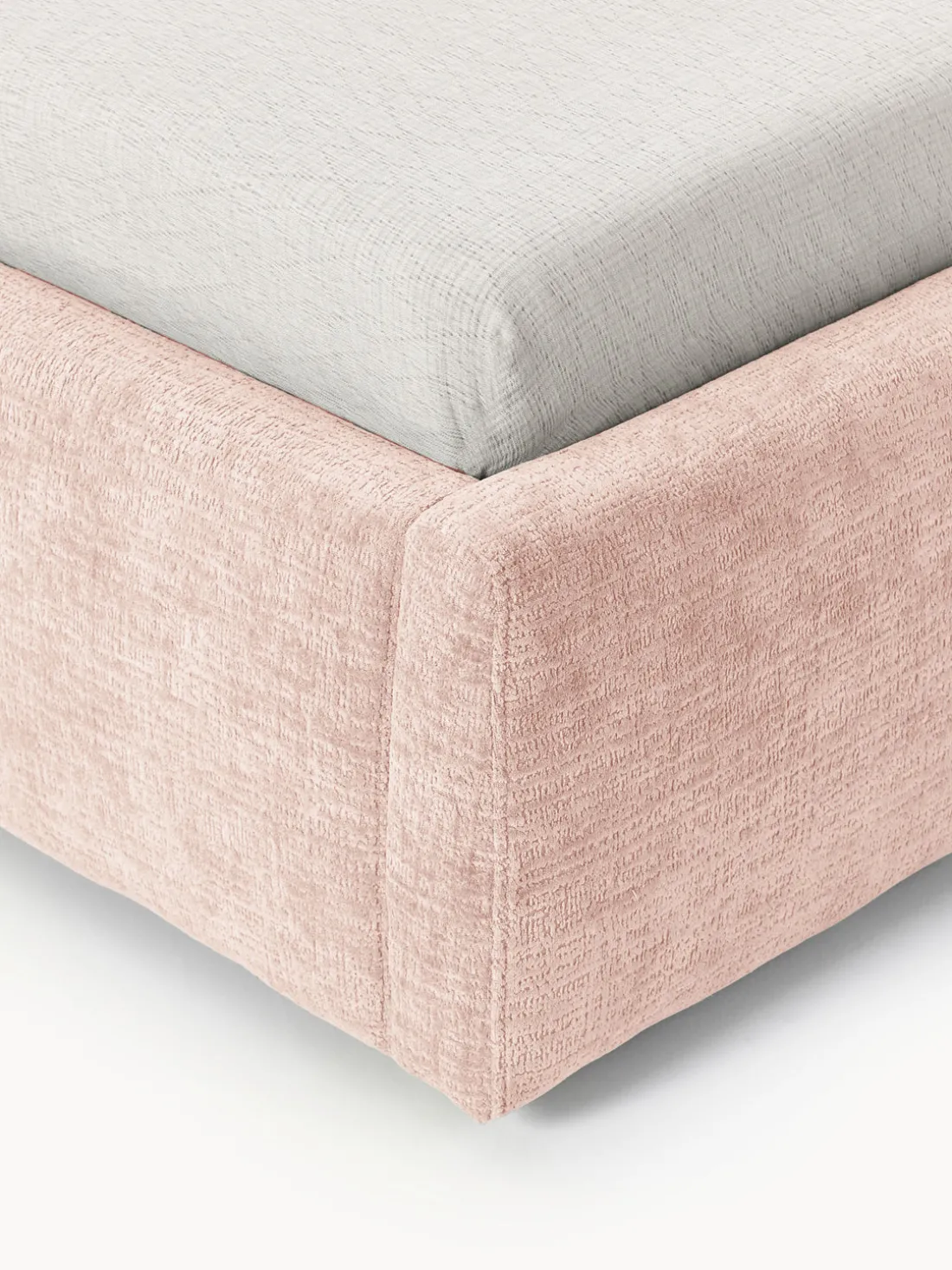 Cama individual tapizada con espacio de almacenamiento Cloud