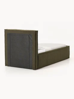 Cama individual tapizada en tejido bouclé con espacio de almacenamiento Dream