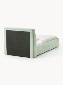 Cama individual tapizada con espacio de almacenamiento Cloud