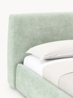 Cama individual tapizada con espacio de almacenamiento Cloud