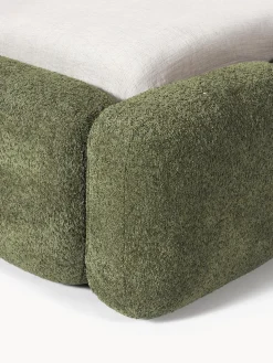 Cama tapizada de borreguillo bouclé Tayla