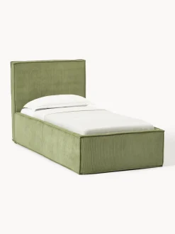 Cama tapizada de pana con espacio de almacenamiento Dream