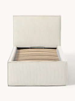 Cama tapizada de pana con espacio de almacenamiento Dream