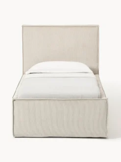 Cama tapizada de pana con espacio de almacenamiento Dream