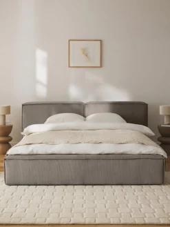 Cama tapizada en pana Lennon