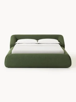 Cama tapizada en tejido bouclé Sofia