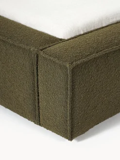 Cama tapizada en tejido bouclé Lennon