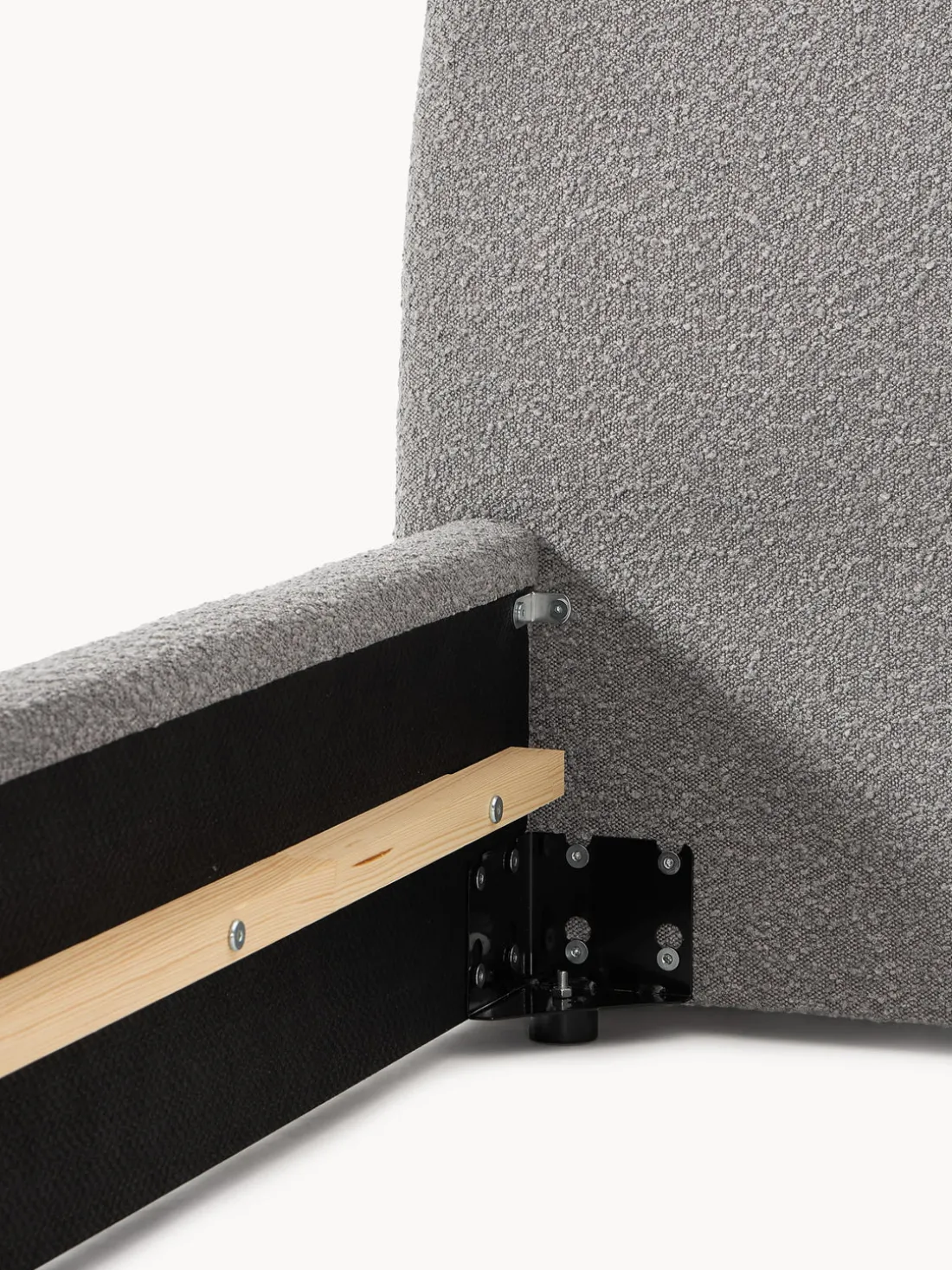 Cama tapizada en tejido bouclé Cloud