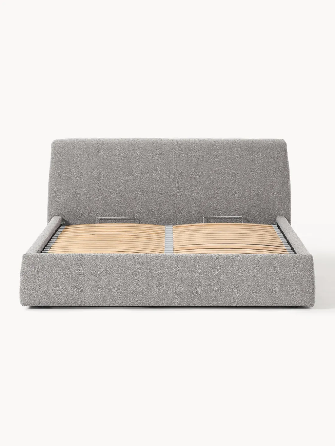 Cama tapizada en tejido bouclé con espacio de almacenaje Cloud