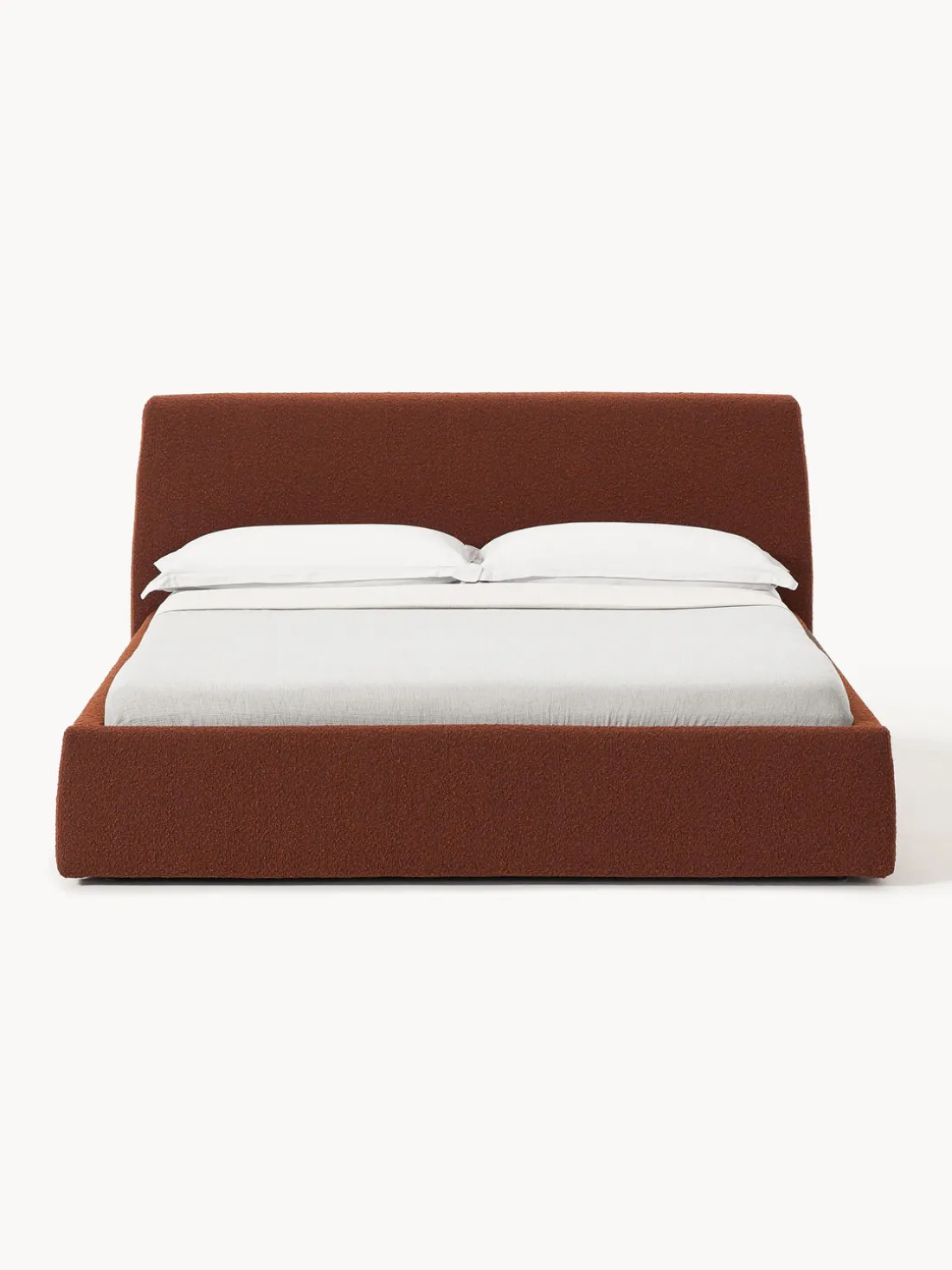 Cama tapizada en tejido bouclé Cloud