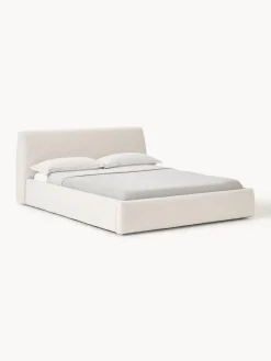 Cama tapizada en tejido bouclé Cloud