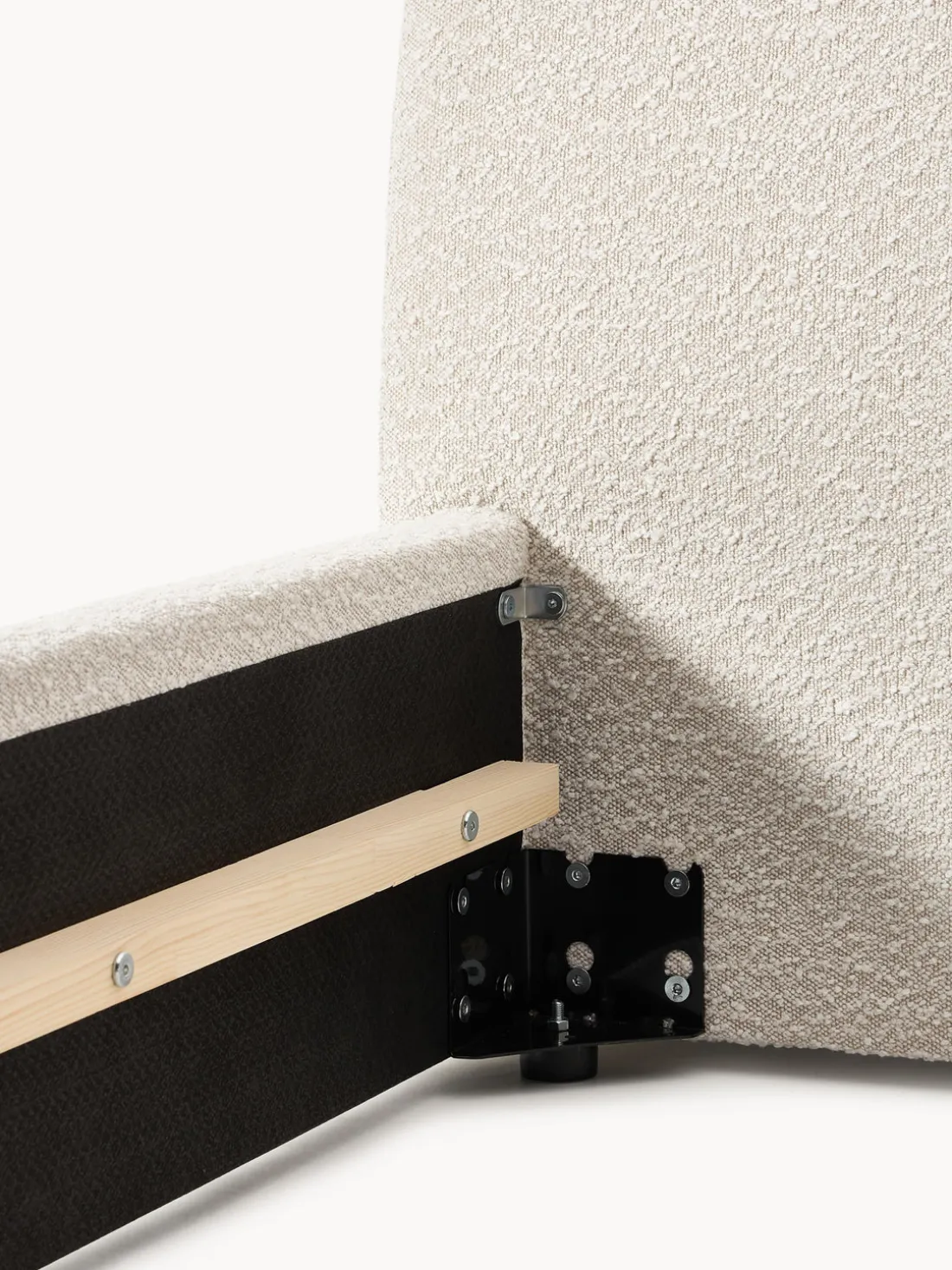 Cama tapizada en tejido bouclé Cloud