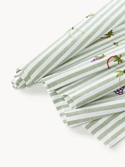 Camino de mesa a rayas con motivos bordados Melony