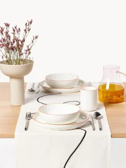 Camino de mesa con bordado abstracto Sue