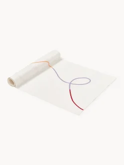 Camino de mesa con bordado abstracto Sue