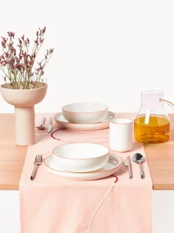 Camino de mesa con bordado abstracto Sue