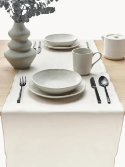 Camino de mesa de lino con ribete Kennedy