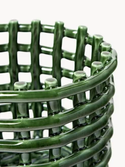 Cesta artesanal de cerámica Nalan, 15 cm