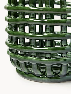 Cesta artesanal de cerámica Nalan, 15 cm