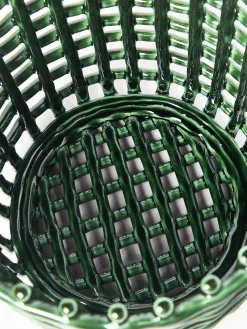 Cesta artesanal de cerámica Nalan, 21 cm